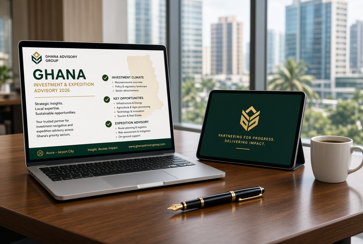 Premium Ghana relocation checklists displayed on laptop screen